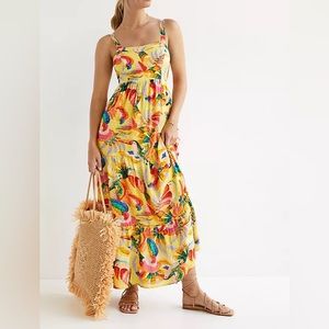 FARM RIO Textured Tropical Dress